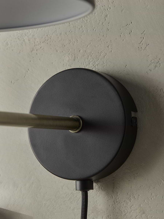 Metal Dome Wall Light - Black