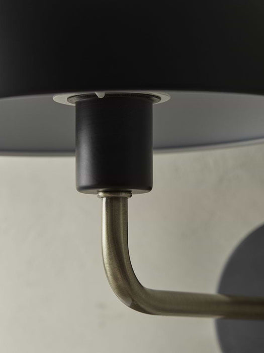 Metal Dome Wall Light - Black
