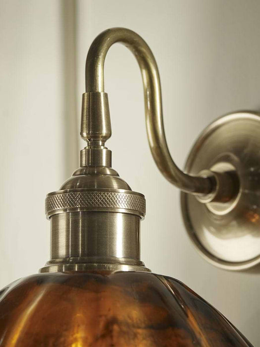 Amber Scalloped Wall Light