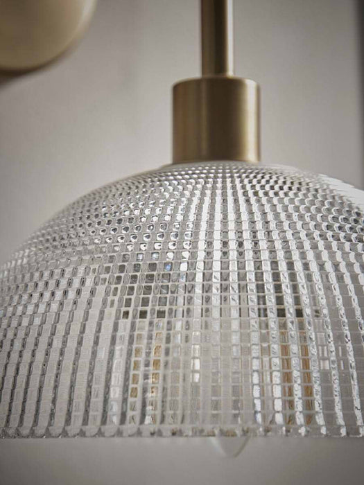 Ribbed Glass Dome - Wall Light
