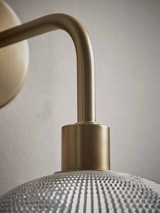 Ribbed Glass Dome - Wall Light