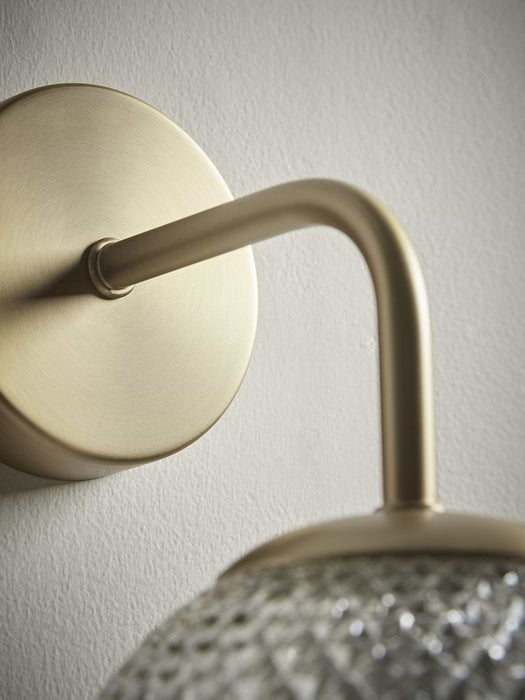 Round Cut Glass Wall Light