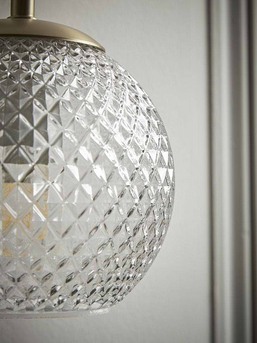 Round Cut Glass Wall Light