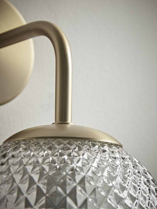 Round Cut Glass Wall Light