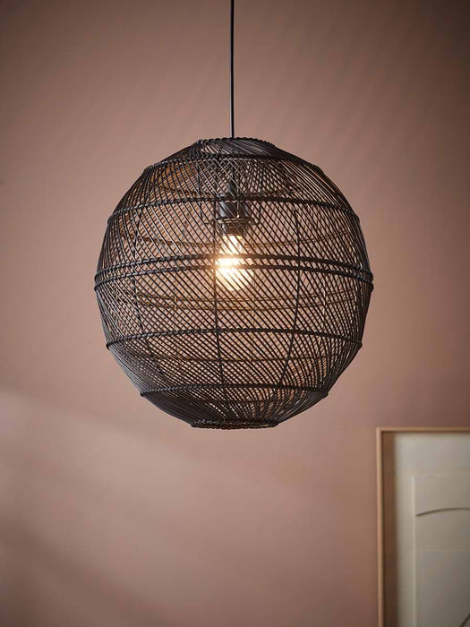 Black Rattan Pendant