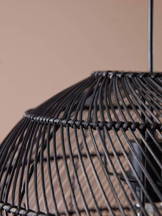 Black Rattan Pendant