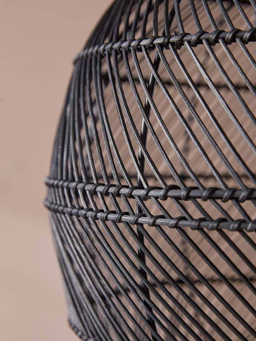 Black Rattan Pendant