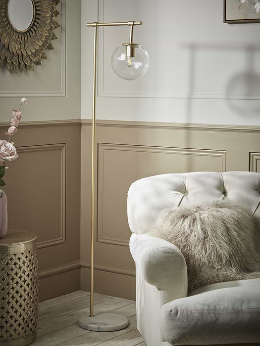 Globe Floor Lamp - Brass