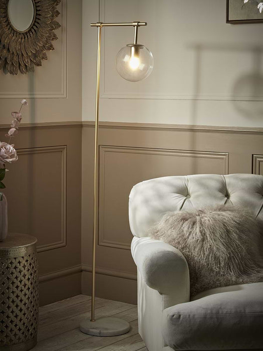 Globe Floor Lamp - Brass
