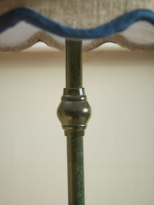 Blue Scalloped Edge Table Lamp