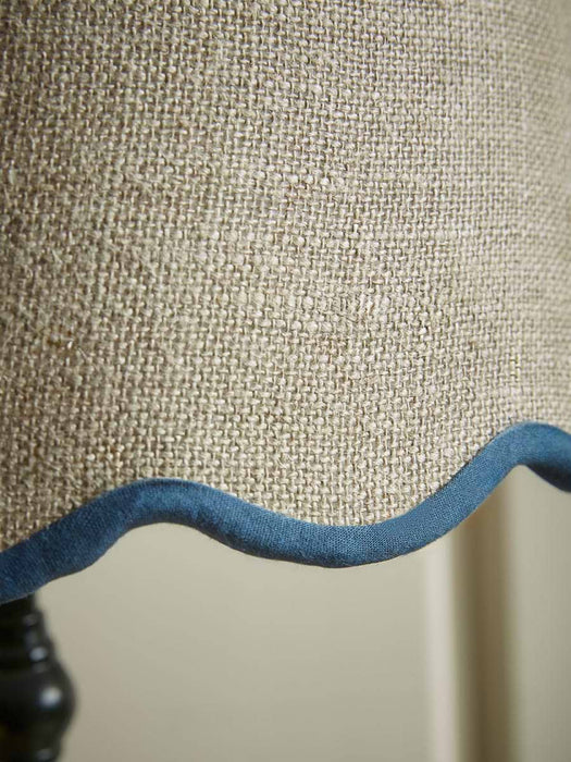 Blue Scalloped Edge Table Lamp