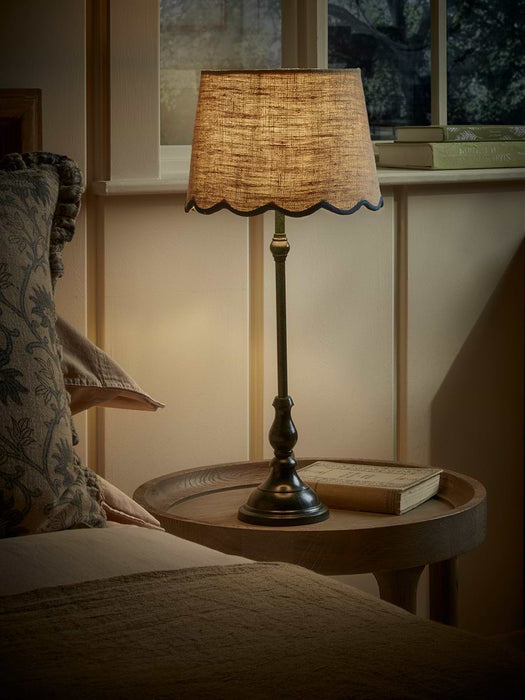 Blue Scalloped Edge Table Lamp