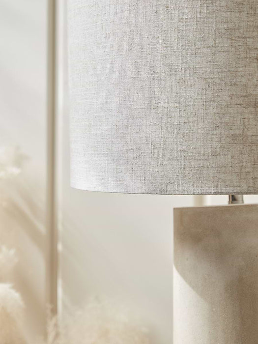 Travertine Effect Table Lamp