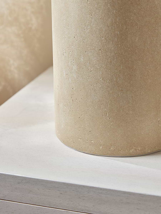 Travertine Effect Table Lamp