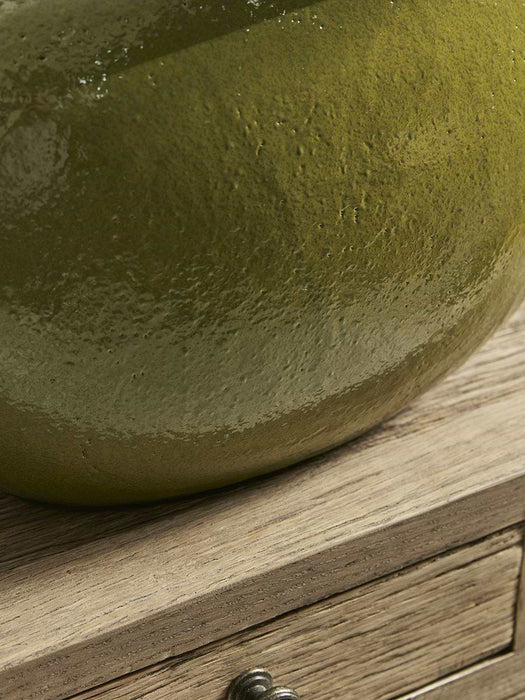 Olive Green Glazed Table Lamp
