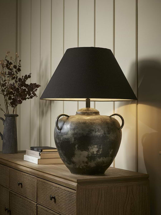 Handled Iron Table Lamp
