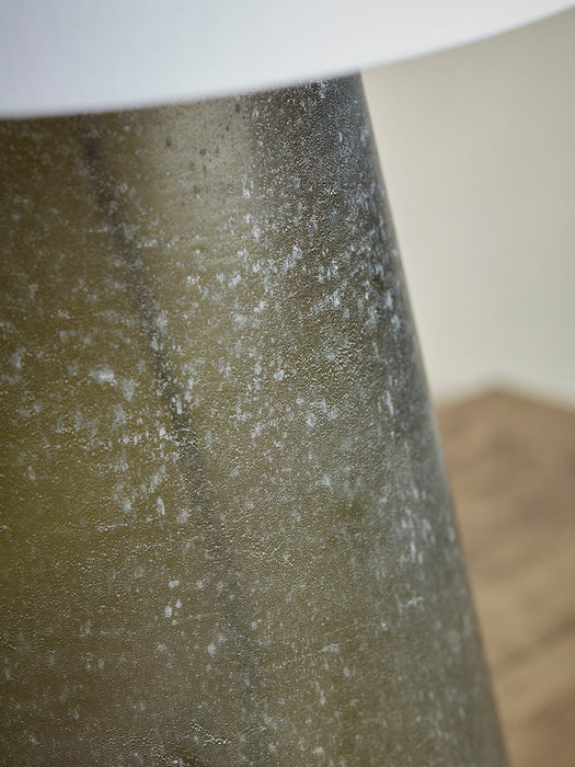 Frosted Green Glass Table Lamp