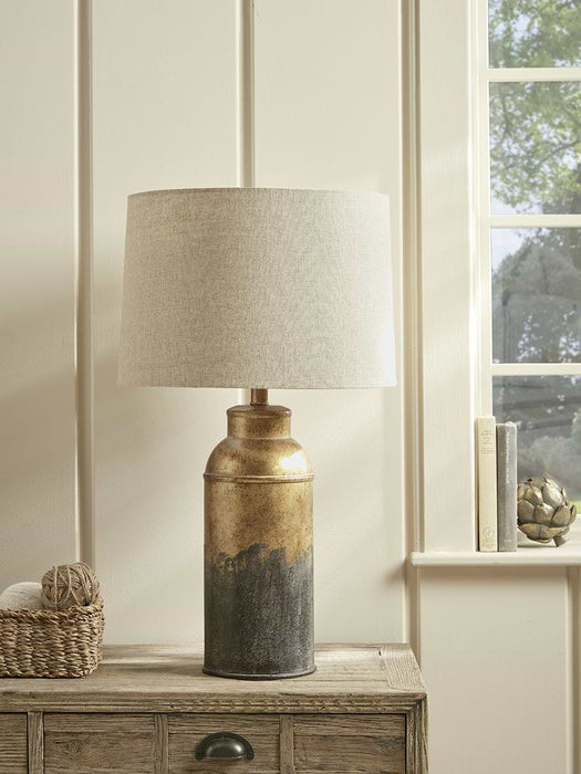 Aged Metal Table lamp