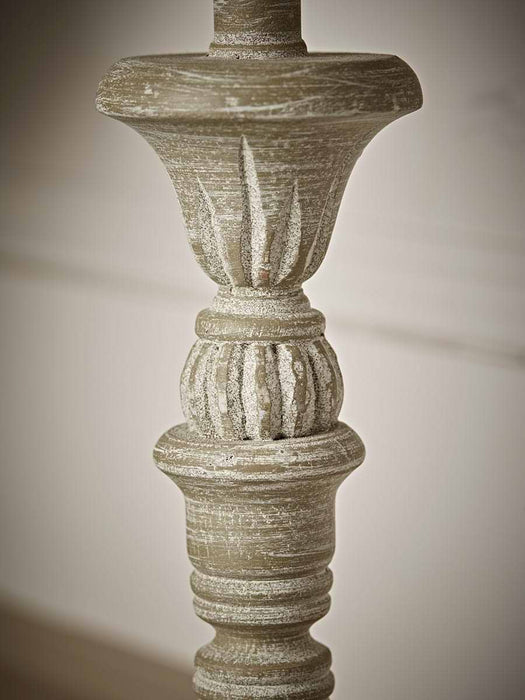 Greywashed Turned Table Lamp