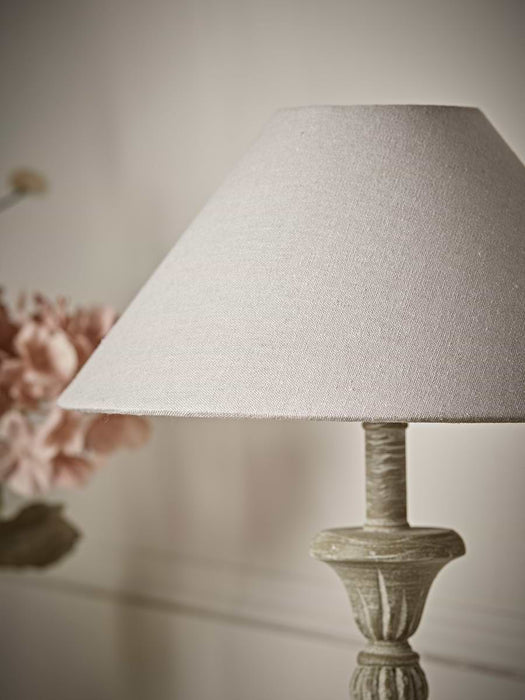 Greywashed Turned Table Lamp