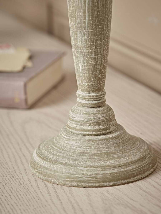 Greywashed Turned Table Lamp
