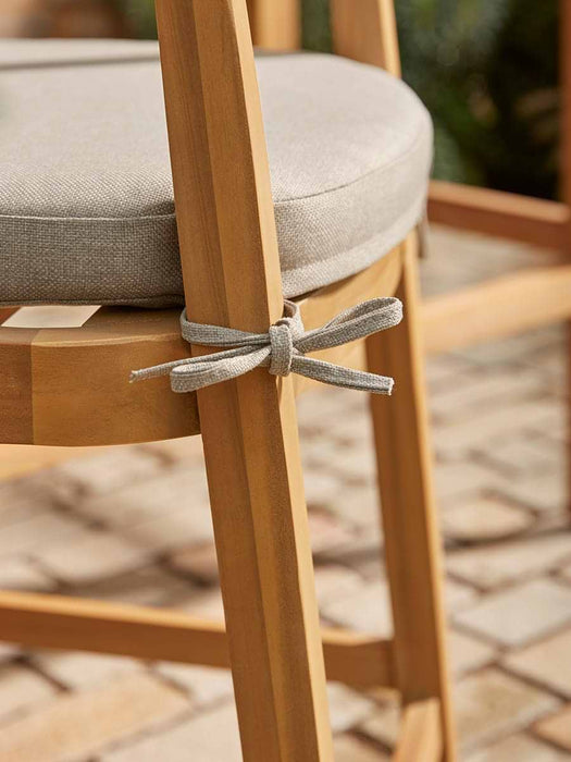 Curved Back Acacia Bar Stool