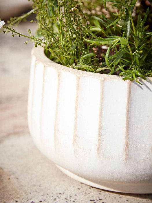 Three Sand Fluted Planters - Small