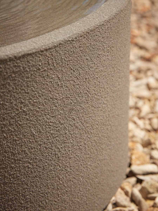 Textured Round Water Fountain - Mocha