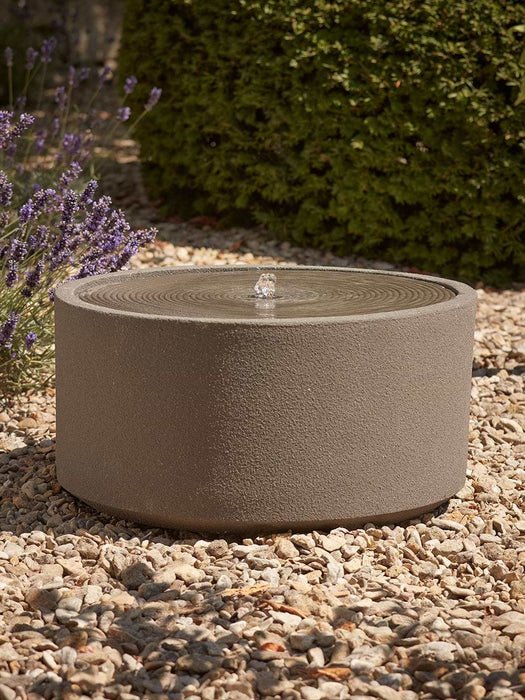 Textured Round Water Fountain - Mocha