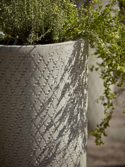 Three Tall Etched Planters