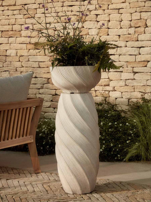 Cream Spiral Plinth