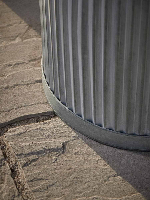 Two zinc Barrel Planters