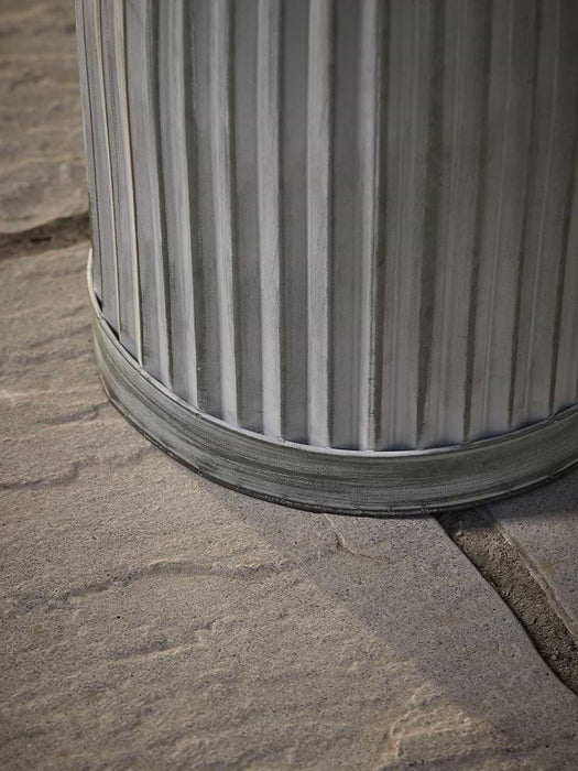 Three Fluted Zinc planters- Round