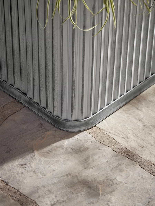 Three Fluted Zinc planters