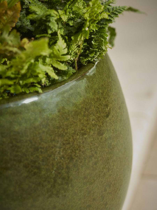 Three Glazed Olive Bowl Planters