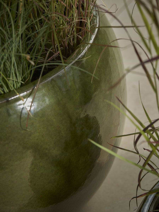 Three Glazed Olive Bowl Planters