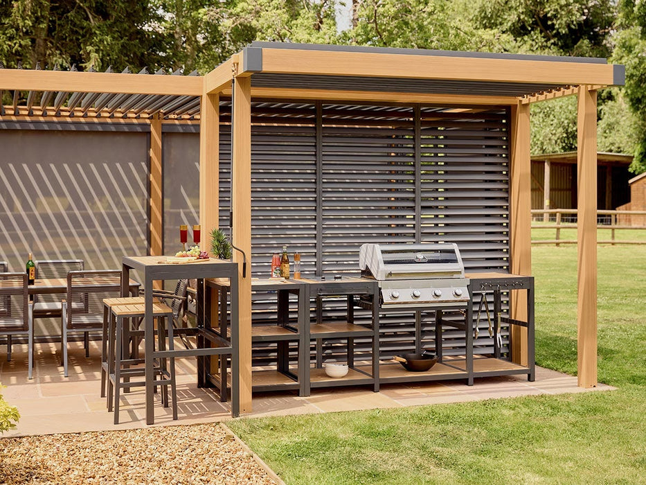 Hampton Three Metre Slatted Side Wall