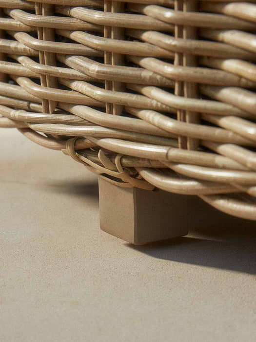 Two Indoor Outdoor Rattan Trough Planters