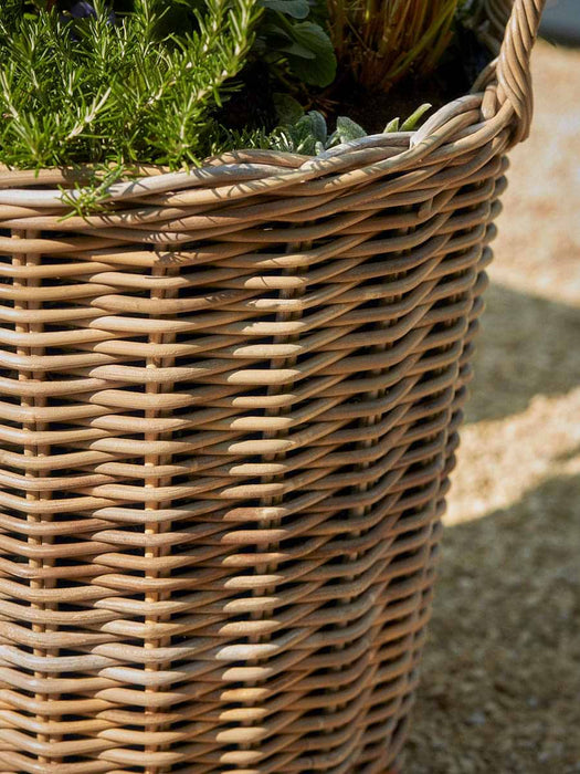 Indoor Outdoor Rattan Basket Planter