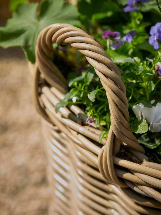Indoor Outdoor Rattan Basket Planter