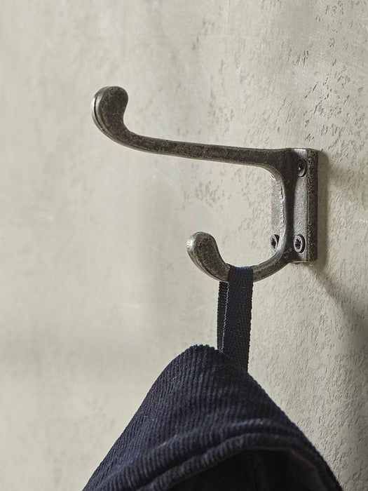 Double Coat Hook - Cast Iron