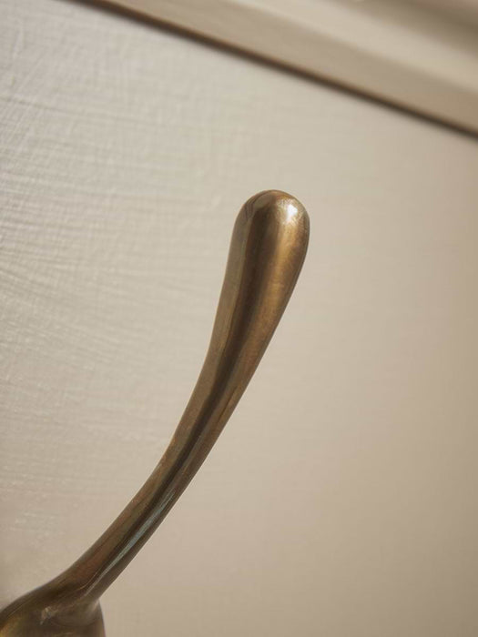 Triple Coat Hook - Antique Brass