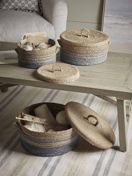 Three Striped Storage Baskets