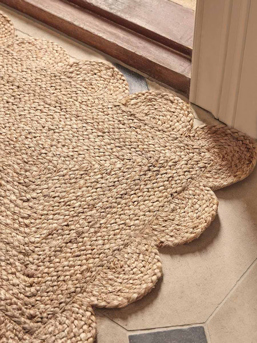 Scalloped Jute Doormat - Double