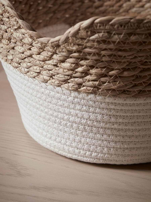 Two Scalloped Edge Storage Baskets