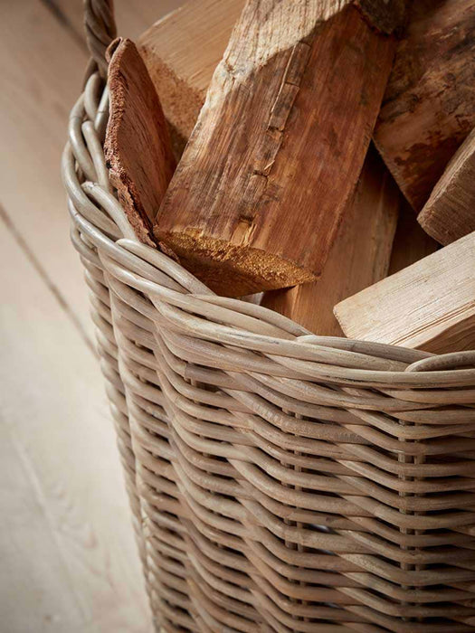 Rattan Log Basket - Round