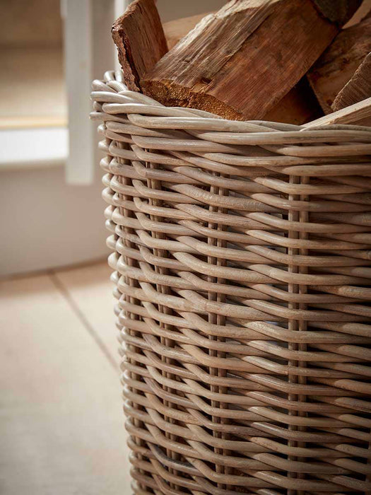 Rattan Log Basket - Round