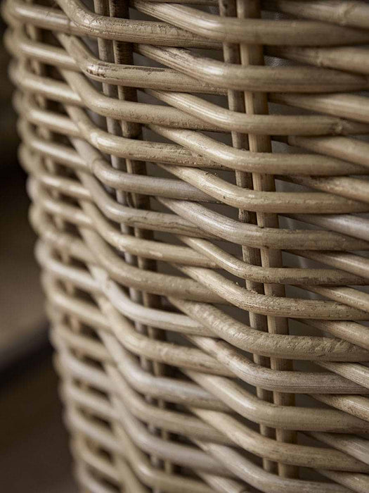 Lined Rattan Laundry Basket - Round
