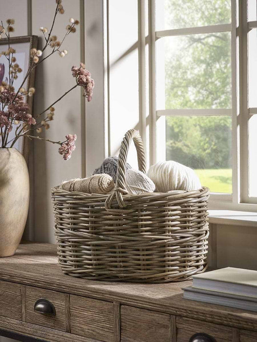 Rattan Handled Storage Basket