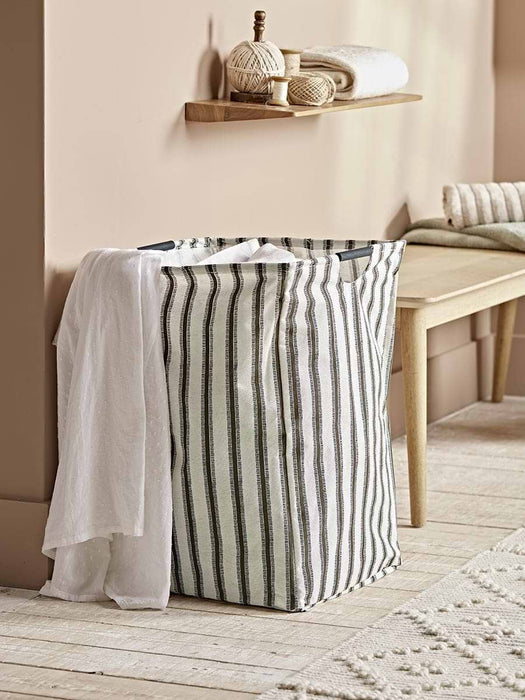 Striped Laundry Basket